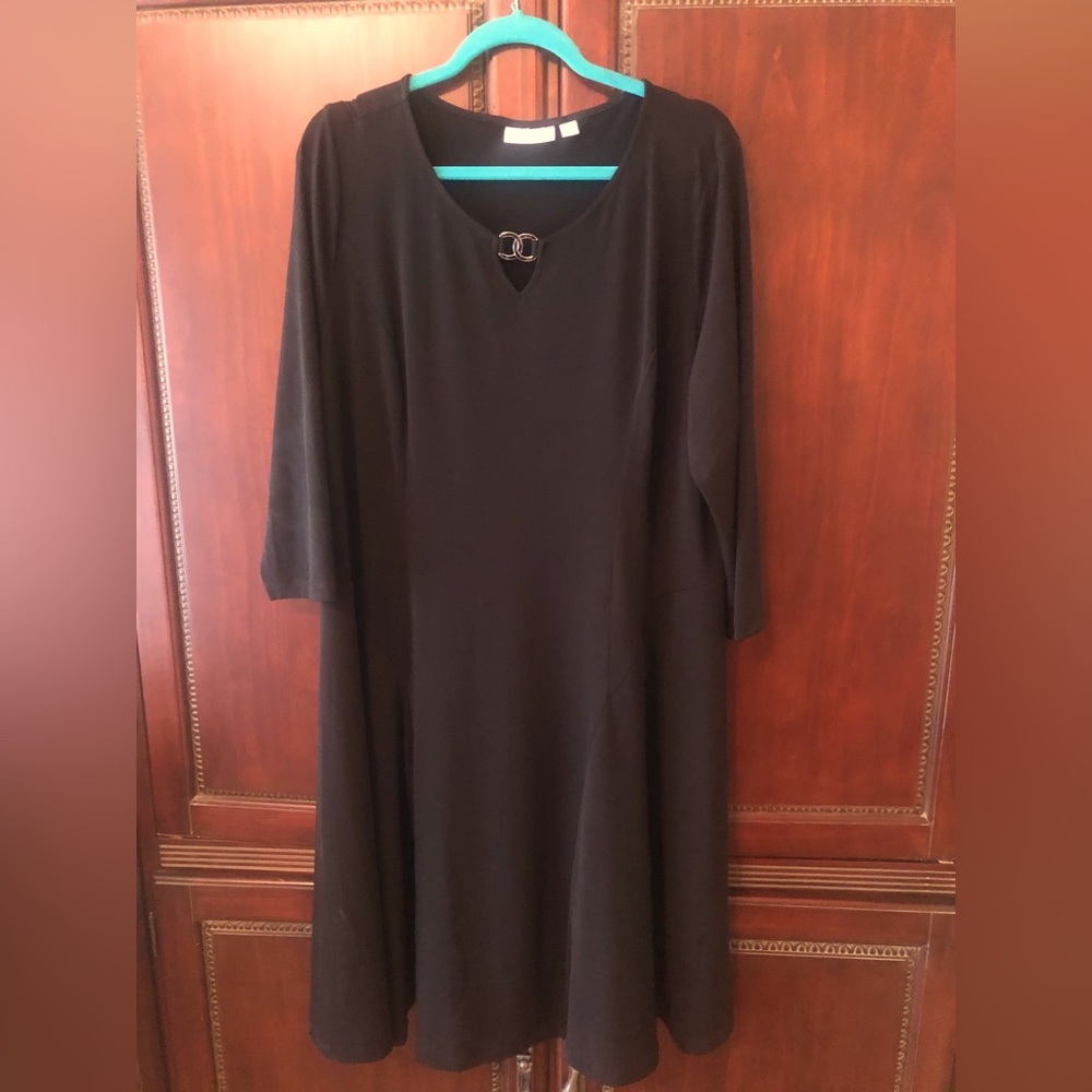 Susan Graver black liquid knit dress